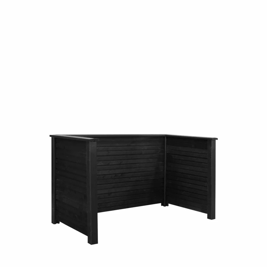 Mülltonnenverkleidung Plank Plus aus Nadelholz in Schwarz, B/T/H: 97 x 97 x 108 cm - Bild 2