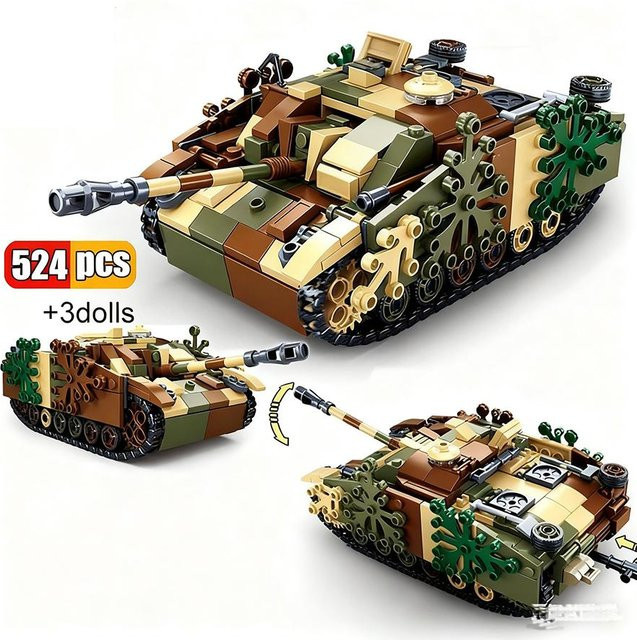 Activating Toys WW2 0858 Gepanzerter Kampfpanzer, Modell Bausteine, 524 Teile, ab 5 Jahren - Bild 1