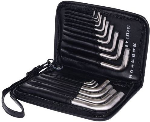 KS Tools TITANplus Winkelstiftschlüssel-Satz Innensechskant, 17-teilig, Titanium, Schwarz - Bild 1