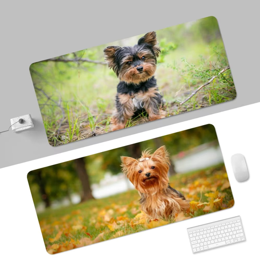 Gaming Mousepad mit Yorkie Hund Animation in Multicolour für PC und Tastatur - Bild 2