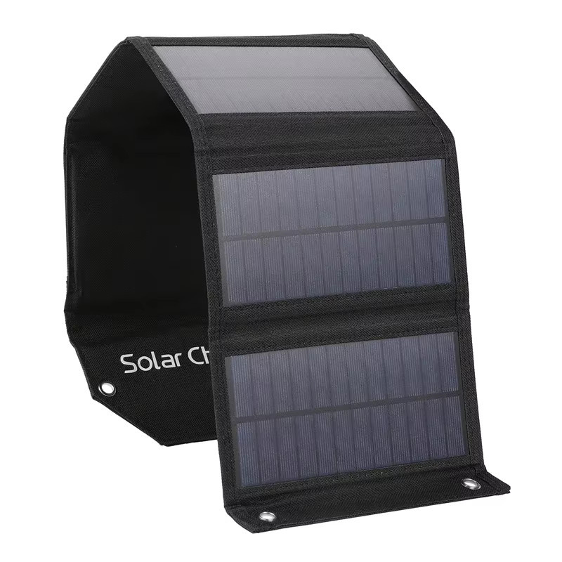 SNQP Faltbares Solarpanel mit USB-A und USB-C als tragbares Solarladegerät für Camping und Wandern inklusive Kabel - Bild 3