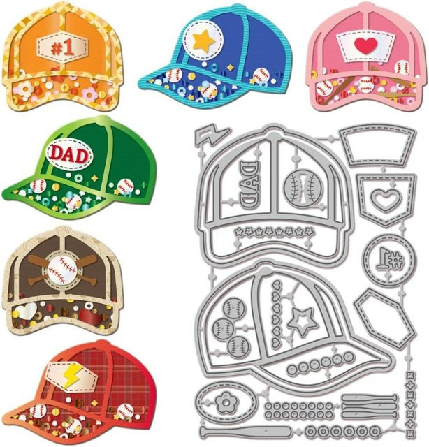 Metall-Stanzform Baseballkappe für Scrapbooking und Basteln - Bild 1