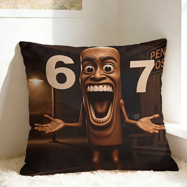 JMG Clothing Kissenbezug Tung Tung Sahur Italienisch 67 Vintage Design, B/H: 45 x 45 cm, Mehrfarbig - Bild 1