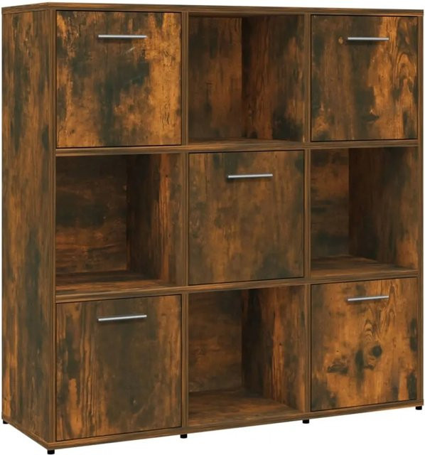 vidaXL Bücherregal in Räuchereiche, modern, Braun, B/T/H: 90 x 30 x 90 cm - Bild 1
