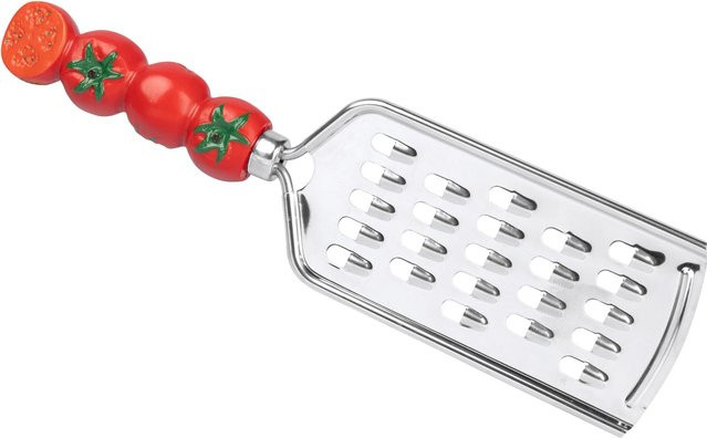 Genialo Handreibe Tomaten aus Edelstahl in Rot, rechteckig - Bild 1