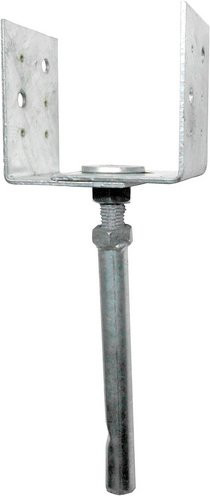 Connex Pfostenträger aus verzinktem Stahl in Silber/Grau, B/L: 75 x 75 mm - Bild 1