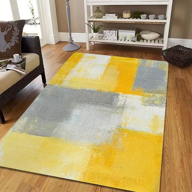 Rutschfester Druckteppich mit abstraktem Kunstmotiv von Lodestar, rechteckige Bodenmatte für Wohnzimmer, Schlafzimmer oder Küche, B/T: 60 x 40 cm - Bild 1