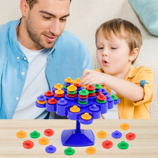 GGbell Balance Baum Spielzeug Stapelbausteine Montessori Bunt - Bild 1
