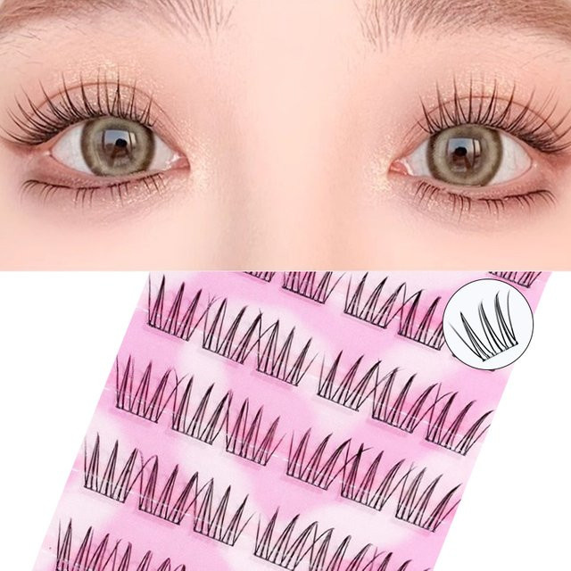 Sosweet Selbstklebende Wimpern, Cluster-Wimpern, Unisex - Bild 1