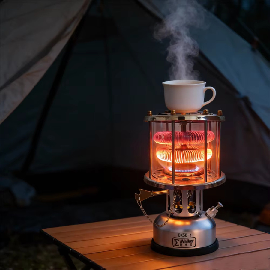 IWALKER DK58-1 Kerosin- und Dieselofen, tragbarer Camping-Ölofen in Silber mit leisem Brenner - Bild 4