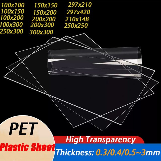 Hochtransparente PET-Kunststoffplatte in verschiedenen Stärken und Formaten, Farbe: transparent - Bild 1