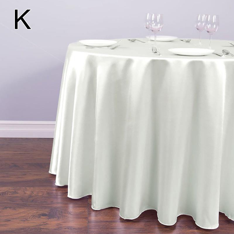 Runde Satin-Tischdecke von 5HomeImprove in Saphir mit einem Durchmesser von 145 cm - Bild 1