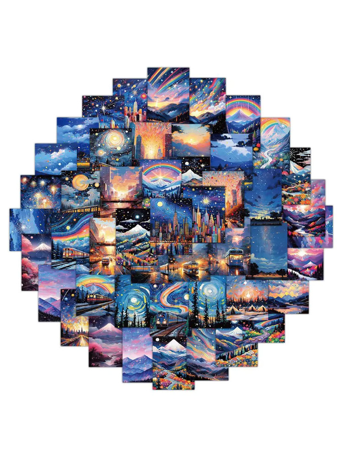 60 Stück Fantasy Stellar Dome Graffiti Aufkleber von BulingBulingStickers Store in Multicolour - Bild 6