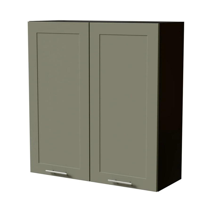 Feldmann-Wohnen Hängeschrank Oslo Küchenschrank Schwarz und Reed Green Matt mit Soft-Close-Türen, B/T/H: 90 x 32,5 x 96 cm - Bild 2