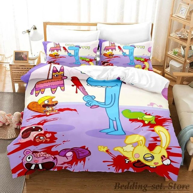Happy Tree Friends Bettwäscheset Multicolor, 3-teilig, B/H: 180 x 220 cm - Bild 1