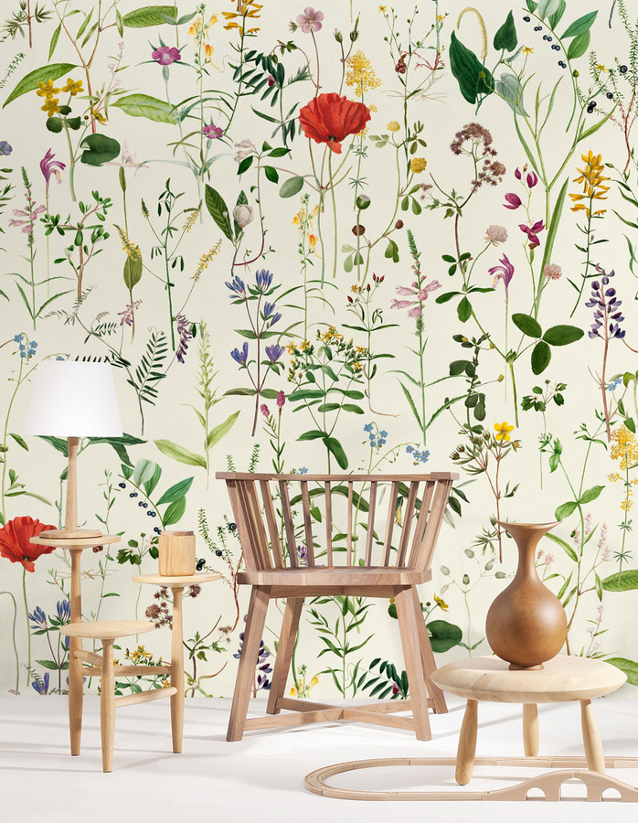 MINDTHEGAP Tapete Aquafleur WP20175 mit floralem Design in Multicolour, Vlies-Tapete im botanischen Skandinavien-Stil - Bild 1
