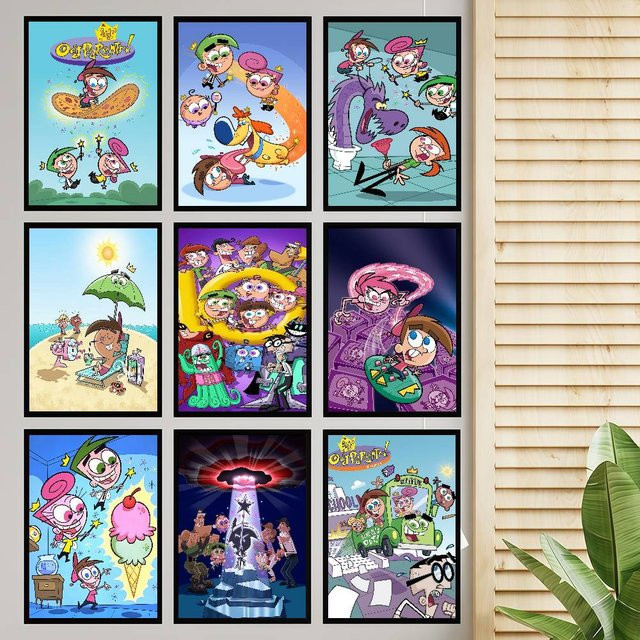 The Fairly Oddparents Vintage Wandposter aus Papier, Mehrfarbig, B/H: 15 x 15 cm - Bild 1