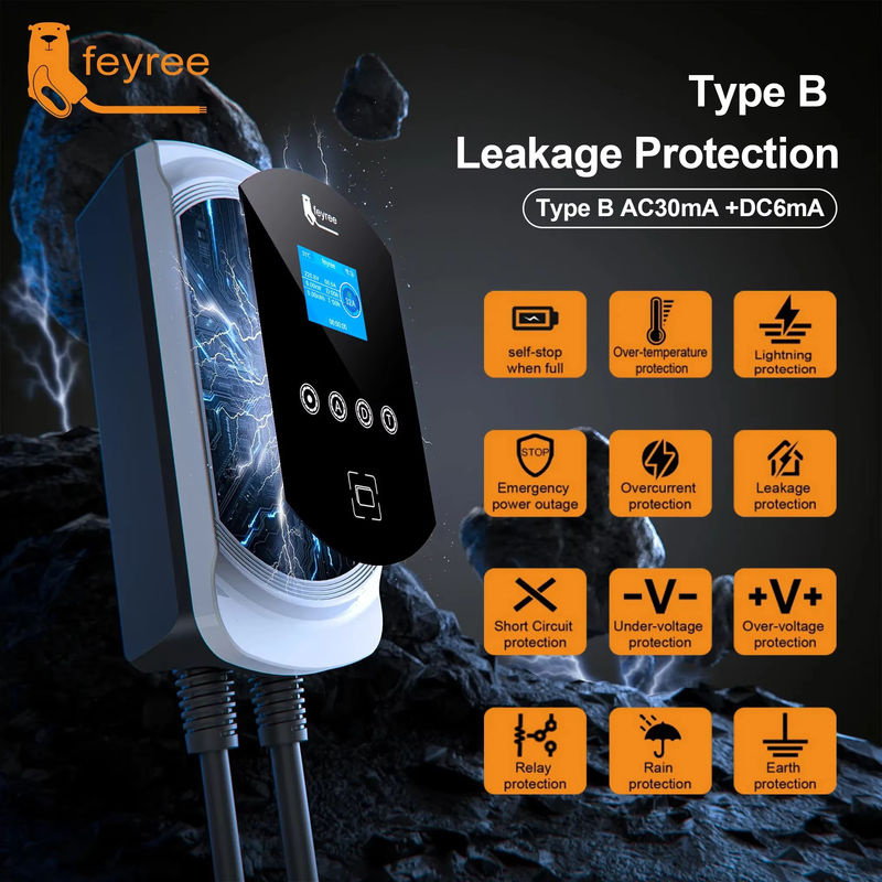 Feyree EV-Ladegerät mit GB/T-Anschluss, Dynamische Lastausgleich-Ladestation mit APP-Steuerung, EVSE Wallbox, Weiß - Bild 4