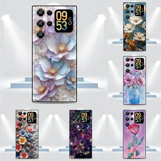 Blumen-Rosen Handyhülle für Oukitel C69 C68 C3 C2 C62 C61 C57s C57 C58 P1 C1 Pro C53 C51 C50 C38 C36 in Multicolour mit personalisiertem Foto-Design - Bild 1