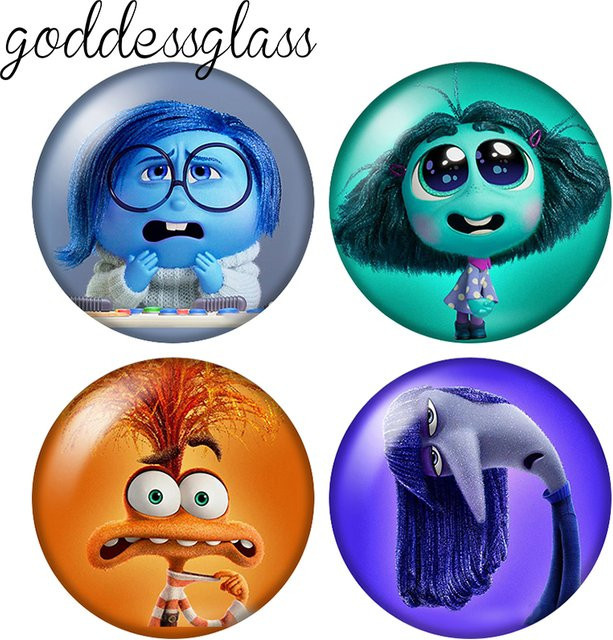 MINISO Fotoglas-Cabochons Inside Out Movie, Bunt, Unisex - Bild 1