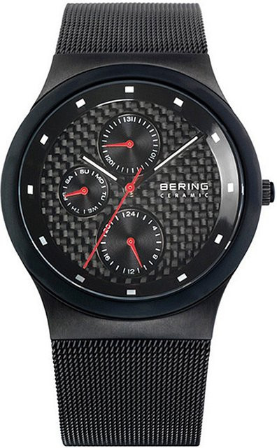 Bering Herrenuhr, Quarz, Edelstahl, Schwarz, 39 mm, 5 ATM - Bild 1