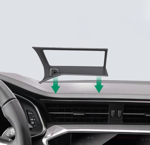 SNBLO Handyhalterung für Audi A6 S6 RS6 A7 S7 RS7 (Modell C8, 2019-2024) zur Befestigung am Armaturenbrett-Lüftungsschlitz in Schwarz - Bild 1