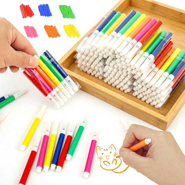 XJM Graffiti Mini-Aquarellstifte in 6 Farben für Kunst, Basteln und Schule - Bild 1