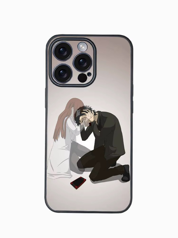 Steins Gate Okabe Rintarou Makise Kurisu Handyhülle für iPhone 12 13 14 15 16 Pro Max Plus in Schwarz und Multicolour als klassische Softshell-Hülle - Bild 3