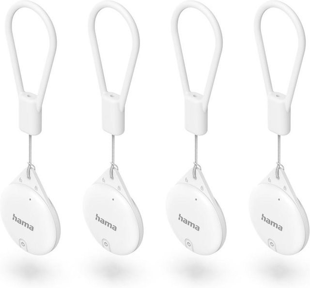 Hama Schlüsselfinder Bluetooth Item Finder für Apple Wo ist App, Weiß, 4er Set - Bild 1