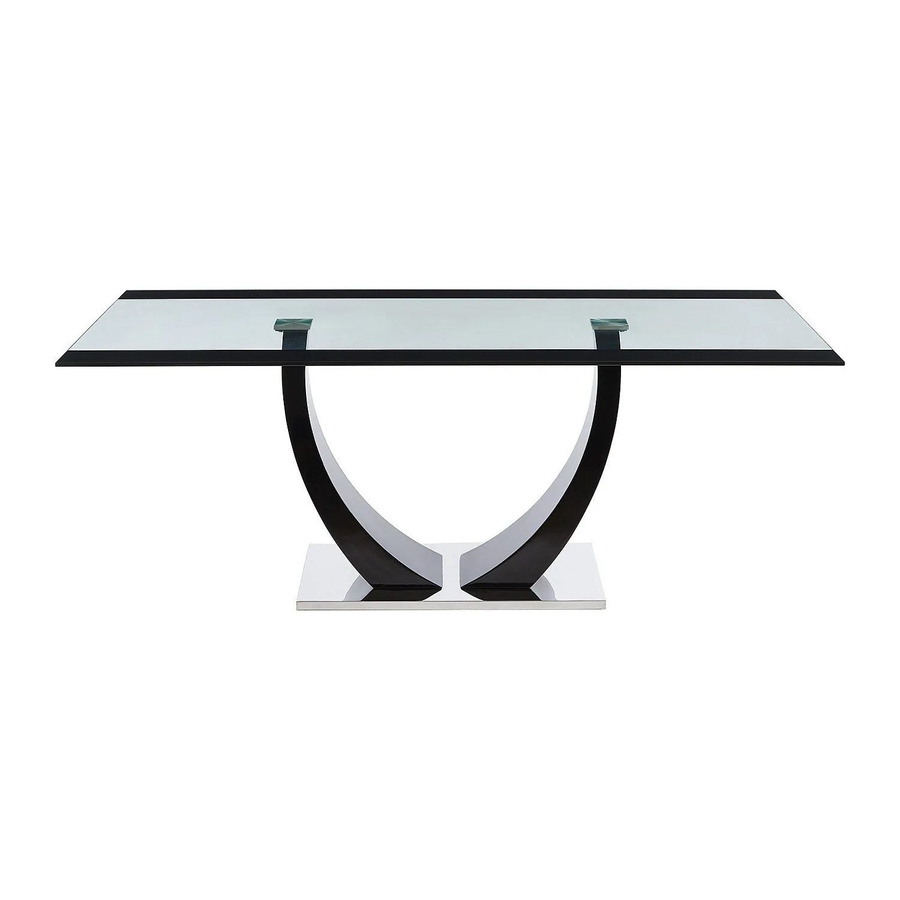 Vente-unique Esstisch Mezzo aus Glas und MDF, rechteckig, transparent/schwarz - Bild 2
