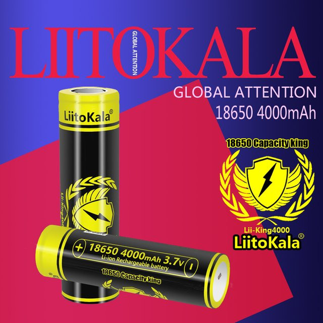 LiitoKala Lii-King4000 18650 Akku mit 4000 mAh und 3,6 V wiederaufladbare Batterien - Bild 1