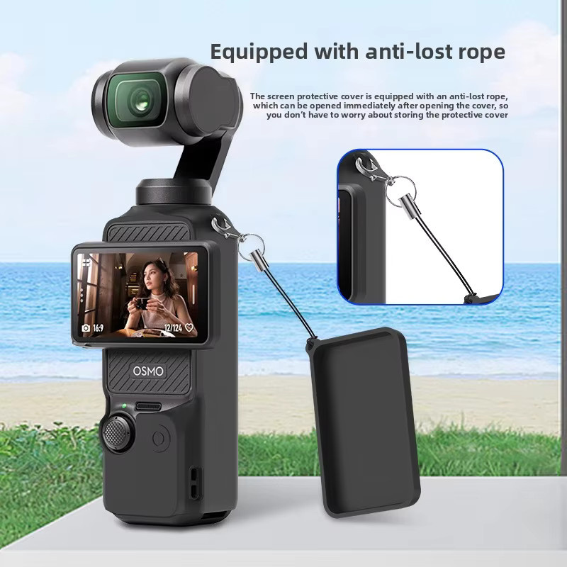 DJI OSMO Pocket 3 Silikon-Schutzhülle in Schwarz mit Objektivdeckel-Schutz - Bild 2