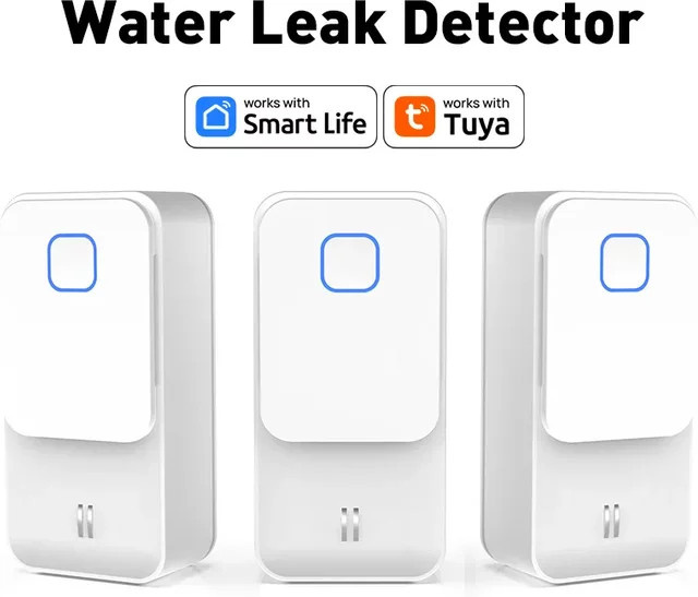 RSHSmart WiFi Zigbee Wasserleckdetektor mit 90 dB App-Alarm in Weiß, Überschwemmungsalarm für Küche und Keller, kompatibel mit Tuya Smart Life, IP65 - Bild 1