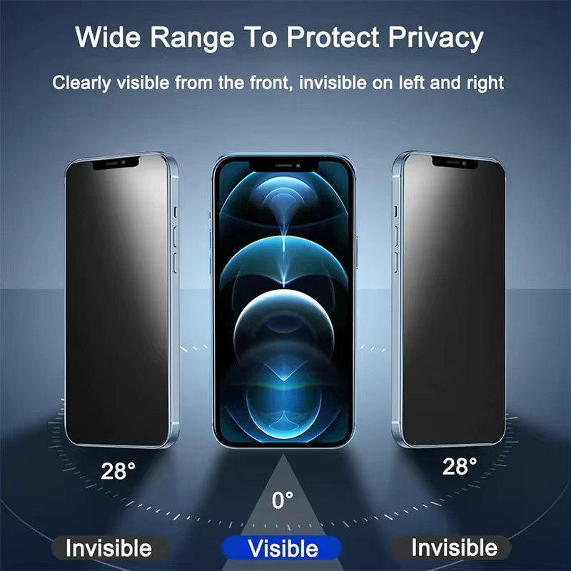 4er-Pack SFHOMIE Privatsphäre Displayschutzfolien aus gehärtetem Glas für iPhone 15 14 13 12 11 Pro Max Mini XR XS X - Bild 2