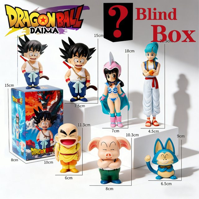 Bandai Dragon Ball Z Ichiban Kuji Son Goku Yamcha Bulma Roshi Chichi Master, Actionfigur, Kunststoff - Bild 1