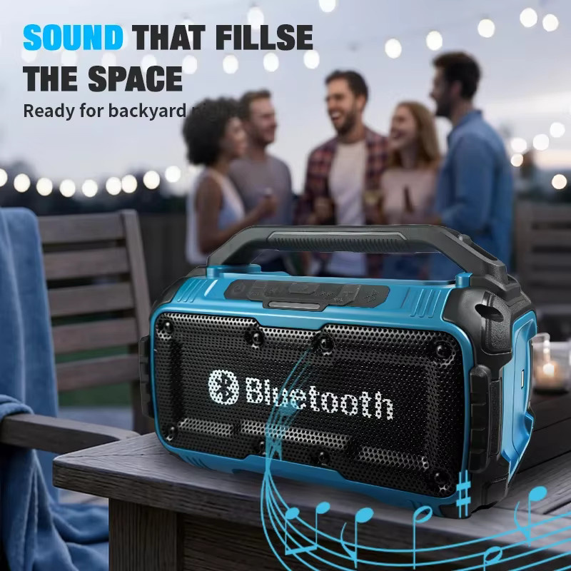 Makita Tragbarer Bluetooth Lautsprecher Outdoor Wasserdicht Stereo Surround Blau - Bild 5
