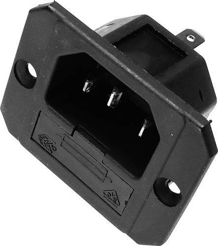 Kaiser Martin 750/sw Kaltgeräte-Steckverbinder 750 Stecker, Einbau vertikal, 2 + PE, 6.3A, Schwarz - Bild 1