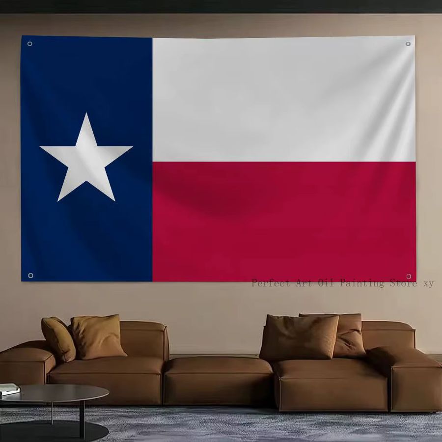 Texas-Flagge als Banner aus Polyester mit Vier-Loch-Ösen für Outdoor-Dekoration und Raumästhetik in Multicolor - Bild 4
