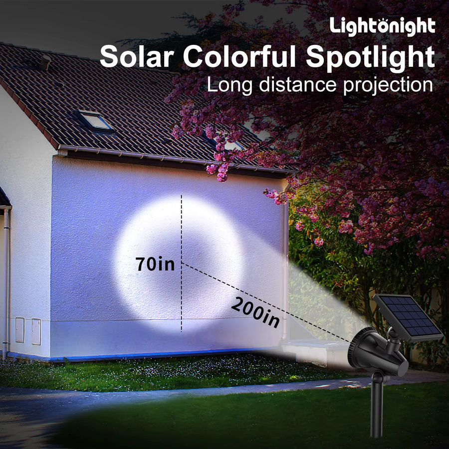 Intelamp Solar-LED-Outdoorstrahler in Schwarz für die Gartenbeleuchtung mit IP65 Wasserdichtigkeit - Bild 4