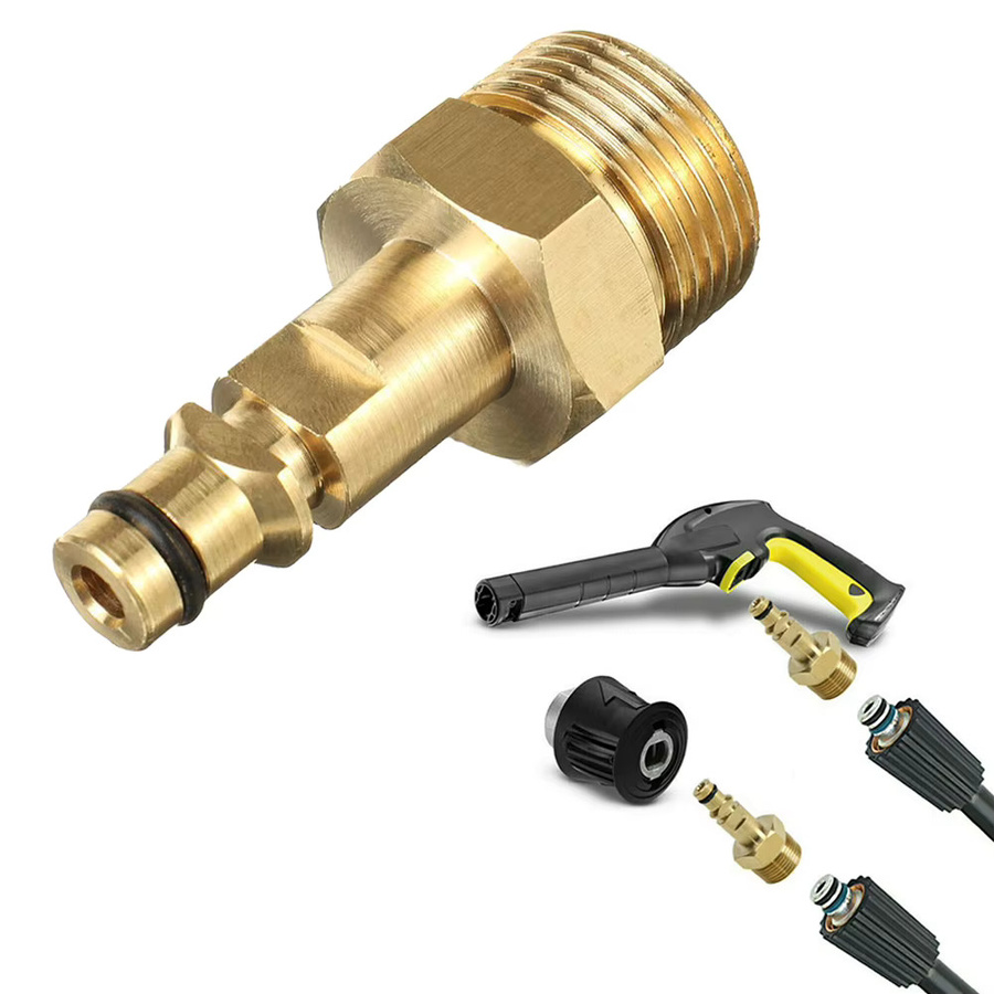 Kärcher M22-Adapter Schnellverbinder in Gold für Hochdruckreiniger-Schläuche der K-Serie und Gartenbewässerung - Bild 3