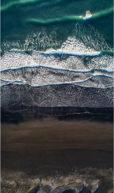 Marburg Vliestapete Dune DD Digitaldruck Strand Braun-Türkis B: 159 cm, L: 270 cm - Bild 1