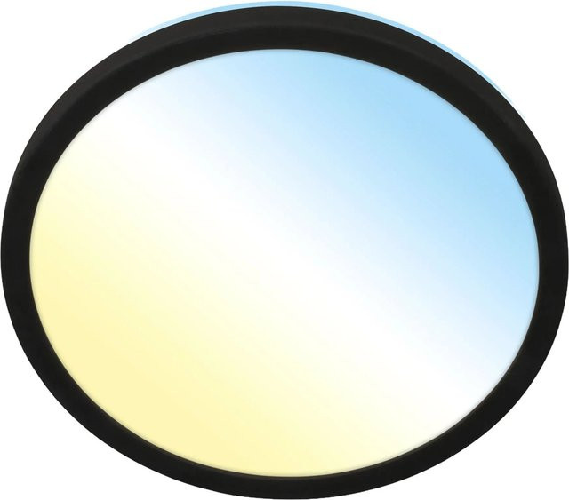 Briloner LED-Deckenleuchte Kada CCT Ultraflach in Schwarz, Durchmesser: 29,5 cm, Höhe: 2,8 cm, dimmbar mit Fernbedienung - Bild 1