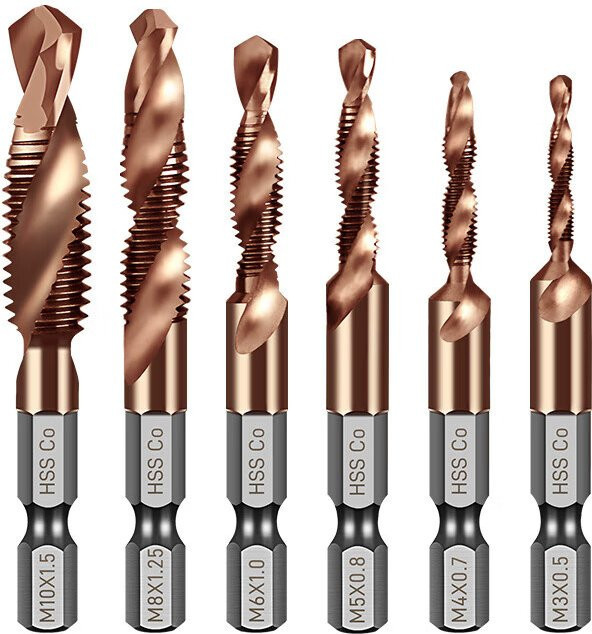 LAOA Spiralgewindebohrer M35 aus HSS-Cobalt mit integrierter Fasenfunktion für Edelstahl - Bild 1