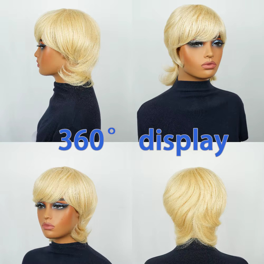 OYM HAIR Pixie-Perücke, Echthaar, Damen - Bild 3