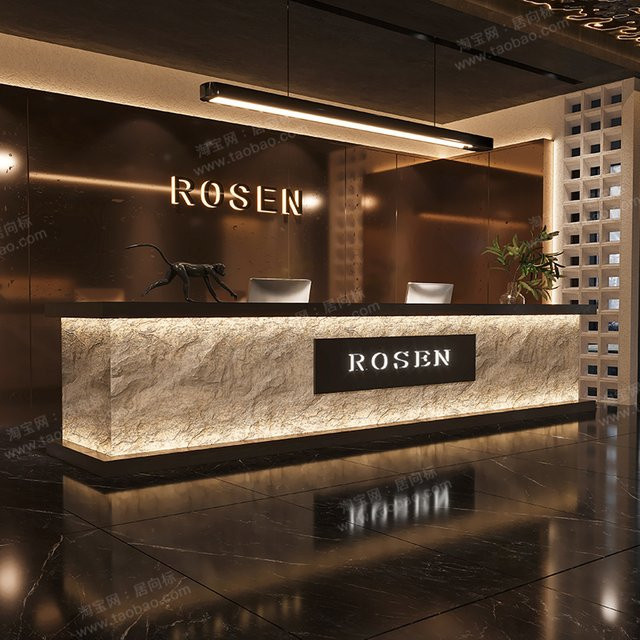 GUANGBAI Moderne Rezeptionstheke für Friseursalons und Kosmetikstudios mit glänzender Oberfläche und Aufbewahrungsmöglichkeit - Bild 1