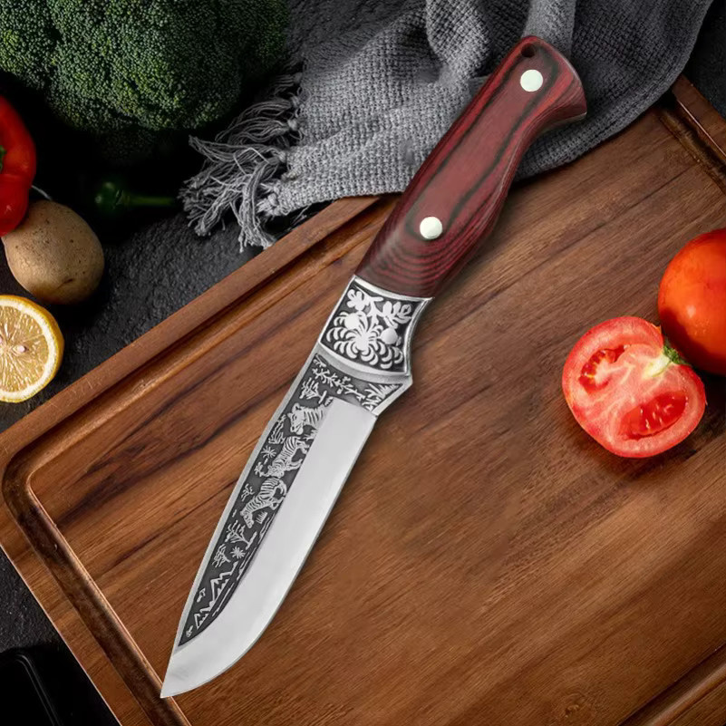 InLeung Ausbeinmesser mit Holzgriff in Braun für Fleisch, Gemüse, Obst und Fisch - Bild 3