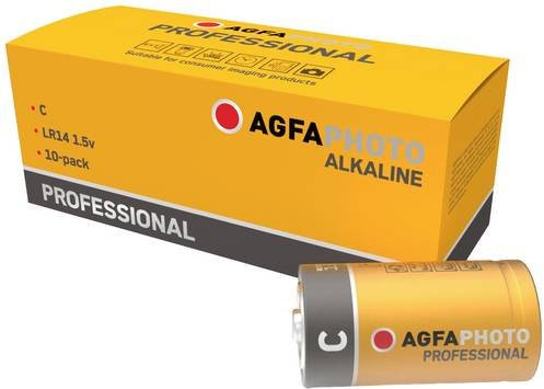 AgfaPhoto Professional LR14 Baby C Batterie Alkali-Mangan 1.5V 10er Packung - Bild 1