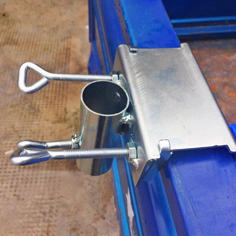Platzsparender Terrassen Sonnenschirm Halter aus Metall für Balkongeländer und Innenhöfe, passend für Schirme bis 1,5 Zoll - Bild 3