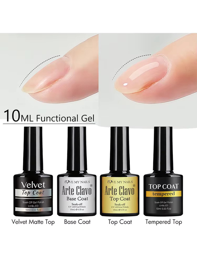 Arte Clavo Soak-Off Top- und Basislack, Matt, 10 ml - Bild 4