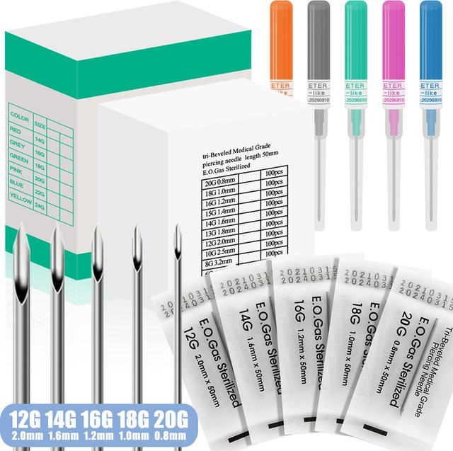 PEPAX Piercing Nadeln, sterilisiert, Unisex - Bild 1